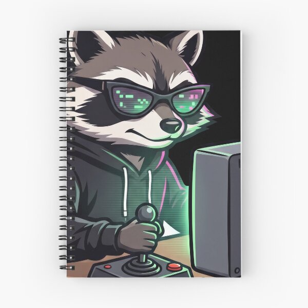 Item preview, Retro Gaming Raccoon, Cartridge Collector Purist designed and sold by NerdApproach.