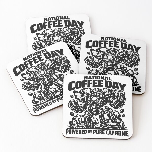 Item preview, Powered by Pure Caffeine National Coffee Day Robot Mugs designed and sold by irfanshikh.