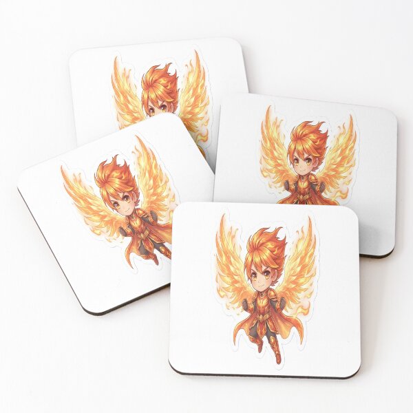 Item preview, Blazing Phoenix Warrior | Chibi Fire Angel | Fantasy Anime Art designed and sold by AdityaShop18.