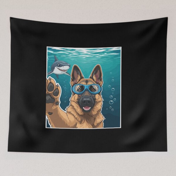 Item preview, German Shepherd Dog Underwater Diver Ocean Pet Lover designed and sold by PopStars1993.