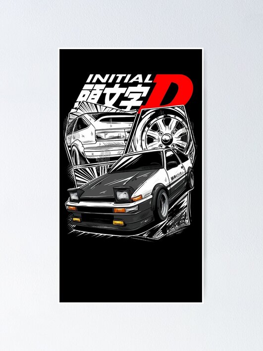 Thumbnail 1 of 3, Poster, Initial D designed and sold by Rivlowss.