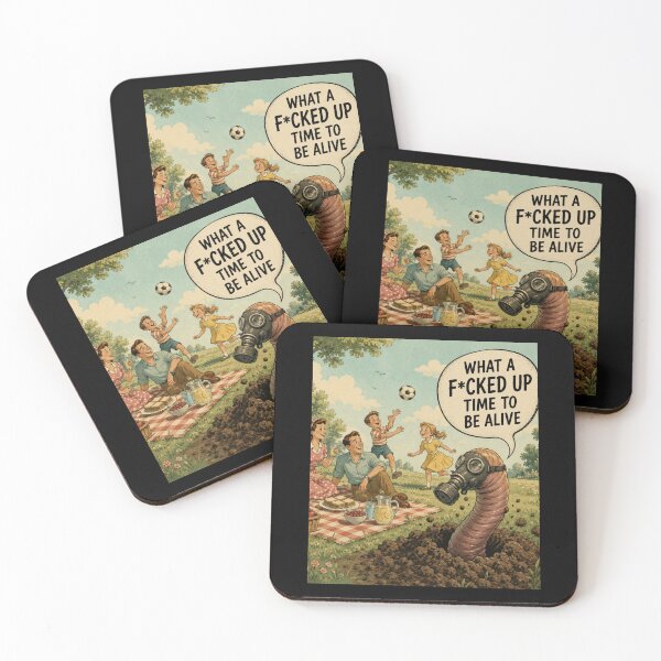Item preview, What a Fucked Up Time to Be Alive Vintage Storybook Sarcasm designed and sold by Crystal-Tree.