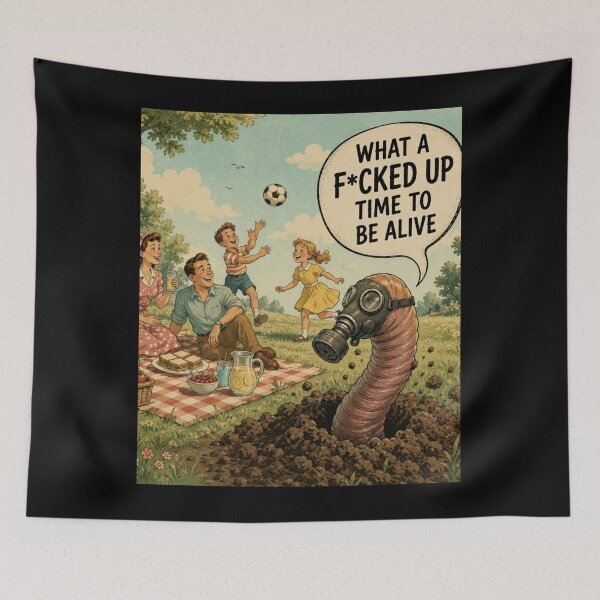 Item preview, What a Fucked Up Time to Be Alive Vintage Storybook Sarcasm designed and sold by Crystal-Tree.