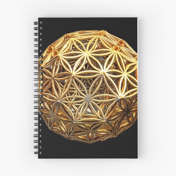Item preview, Flower of Life Sphere Sacred Geometry | Metallic Gold 3D Geometric Ornament Design designed and sold by Emoji Emblems.