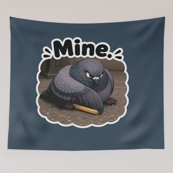 Item preview, Mine Funny Pigeon Bread Protector Cartoon Sticker designed and sold by SimplePoDesign.