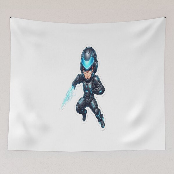 Item preview, Cyber Blade Warrior | Futuristic Chibi Soldier | Sci-Fi Anime Art designed and sold by AdityaShop18.