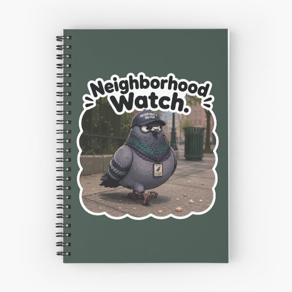 Item preview, Neighborhood Watch Funny Security Pigeon Cartoon Sticker designed and sold by SimplePoDesign.