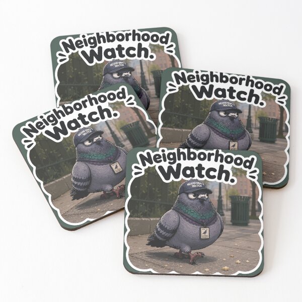 Item preview, Neighborhood Watch Funny Security Pigeon Cartoon Sticker designed and sold by SimplePoDesign.