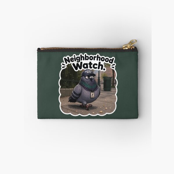 Item preview, Neighborhood Watch Funny Security Pigeon Cartoon Sticker designed and sold by SimplePoDesign.