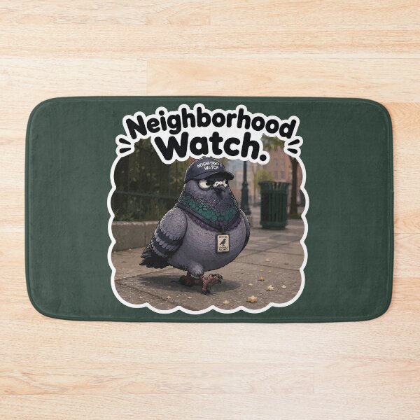 Item preview, Neighborhood Watch Funny Security Pigeon Cartoon Sticker designed and sold by SimplePoDesign.