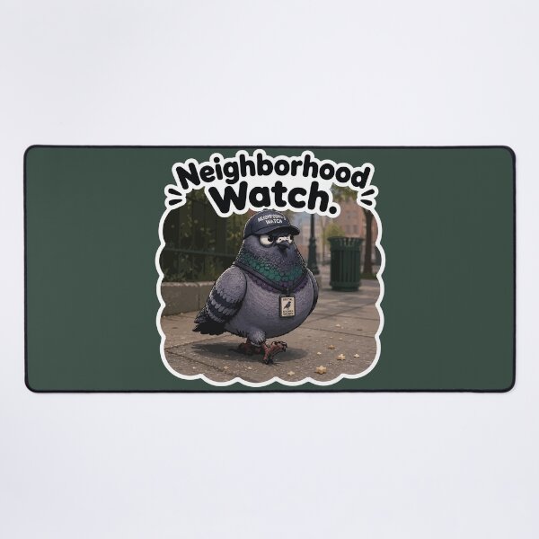 Item preview, Neighborhood Watch Funny Security Pigeon Cartoon Sticker designed and sold by SimplePoDesign.