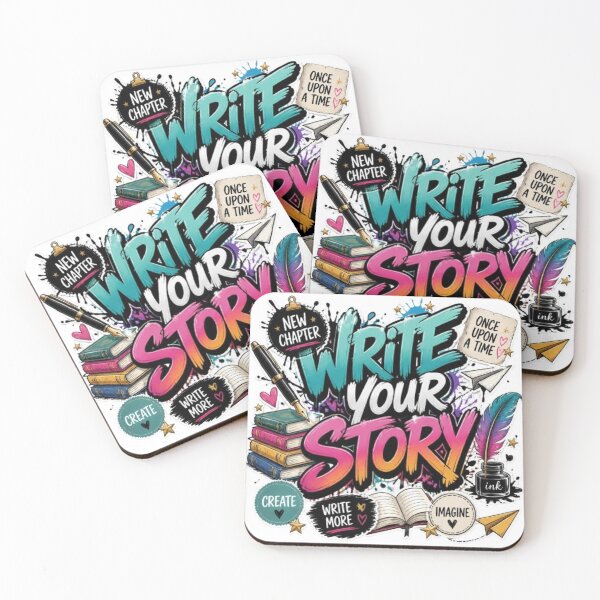 Item preview, WRITE YOUR STORY Notebook Sticker | Creative Writing Aesthetic | Inspirational Journal Design designed and sold by Stylestickers55.