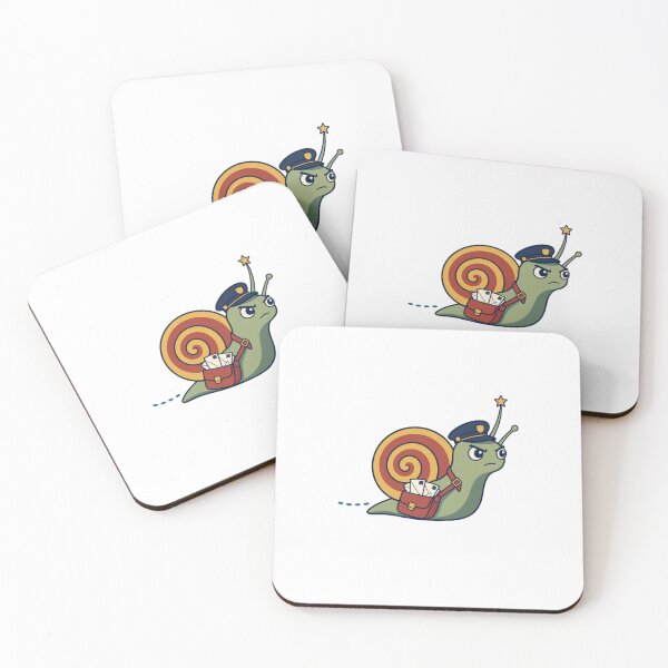 Item preview, Snail Mail — Snail with Vintage Postman Bag Animal-pun Humor designed and sold by MOSIDRIP™.