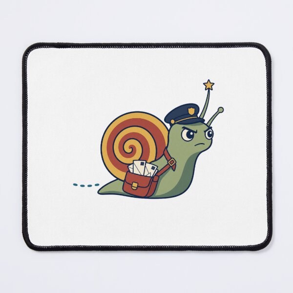 Item preview, Snail Mail — Snail with Vintage Postman Bag Animal-pun Humor designed and sold by MOSIDRIP™.