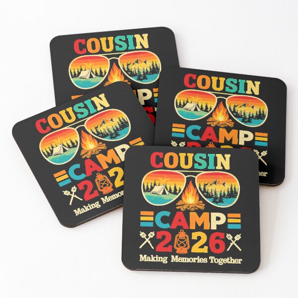Item preview, Cousin Camp 2026 Making Memories Together - Retro Sunglasses Camping Art designed and sold by BendyBeasts.