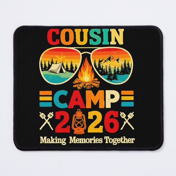 Item preview, Cousin Camp 2026 Making Memories Together - Retro Sunglasses Camping Art designed and sold by BendyBeasts.