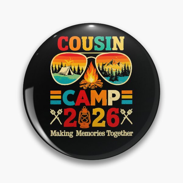 Item preview, Cousin Camp 2026 Making Memories Together - Retro Sunglasses Camping Art designed and sold by BendyBeasts.