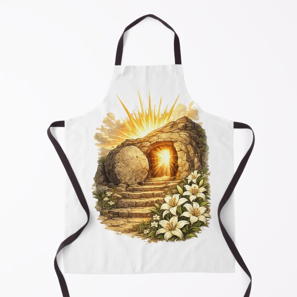 Item preview, Empty tomb at sunrise with lilies designed and sold by DVerse Studio.