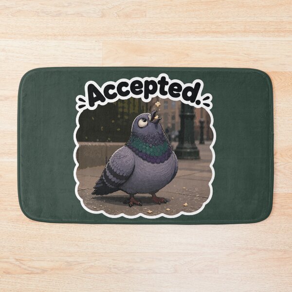 Item preview, Accepted Funny Pigeon Crumb Catch Cartoon Sticker designed and sold by SimplePoDesign.
