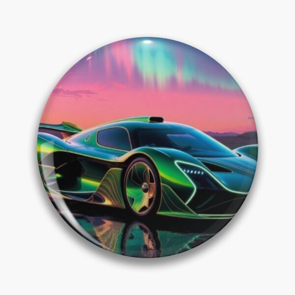 Item preview, Aurora Hypercar | Neon Supercar Under the Northern Lights designed and sold by Nexus Space.