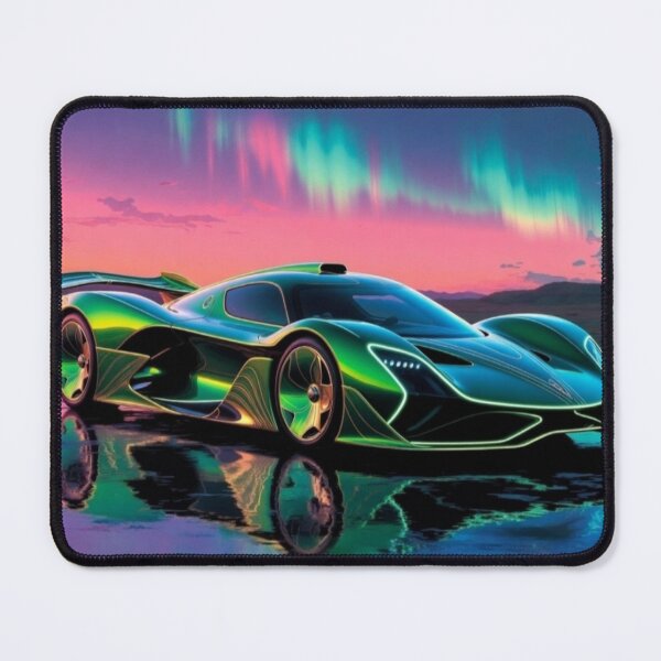 Item preview, Aurora Hypercar | Neon Supercar Under the Northern Lights designed and sold by Nexus Space.