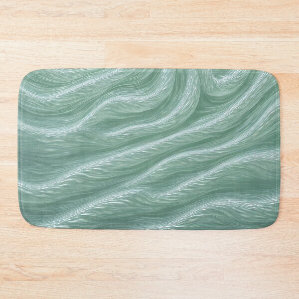 Item preview, Silky Mint Wave Abstract Fluid Art Desk Mat designed and sold by CuteSlothWorld.