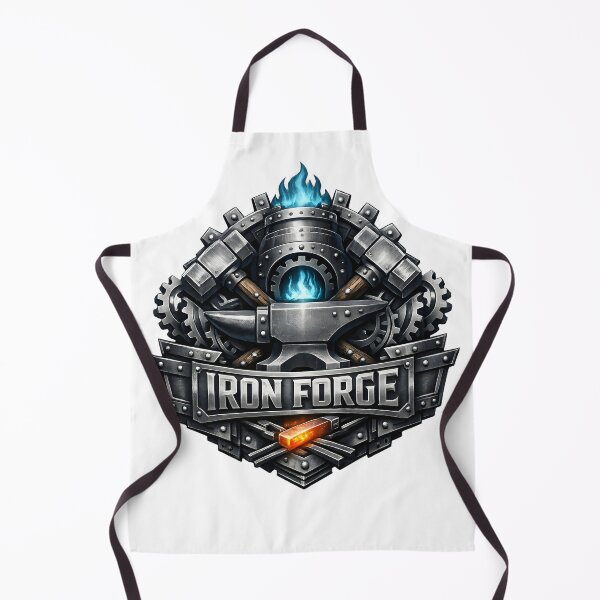 Item preview, Steel Emblem Iron Forge | Industrial Blacksmith Metal Badge | Forging Workshop Steel Logo designed and sold by SteelCoat Studio.