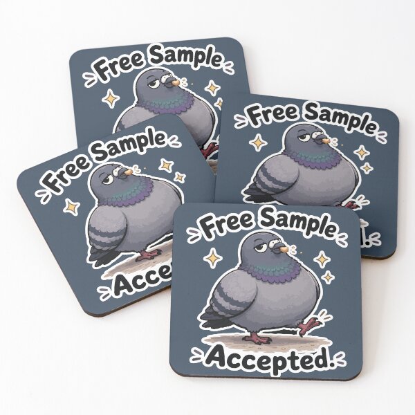 Item preview, Free Sample Accepted Funny Pigeon Cartoon Sticker designed and sold by SimplePoDesign.