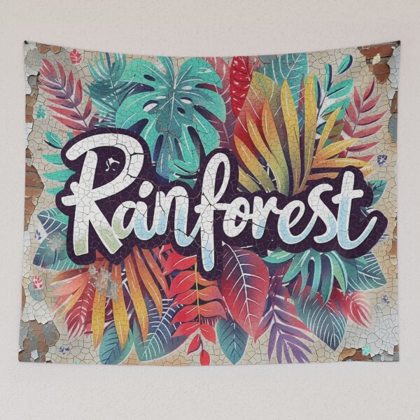 Item preview, rainforest cracked peeling colorful weathered geometric abstract design designed and sold by SmashingDeals.