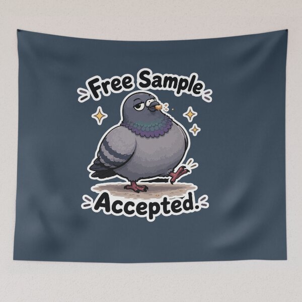 Item preview, Free Sample Accepted Funny Pigeon Cartoon Sticker designed and sold by SimplePoDesign.