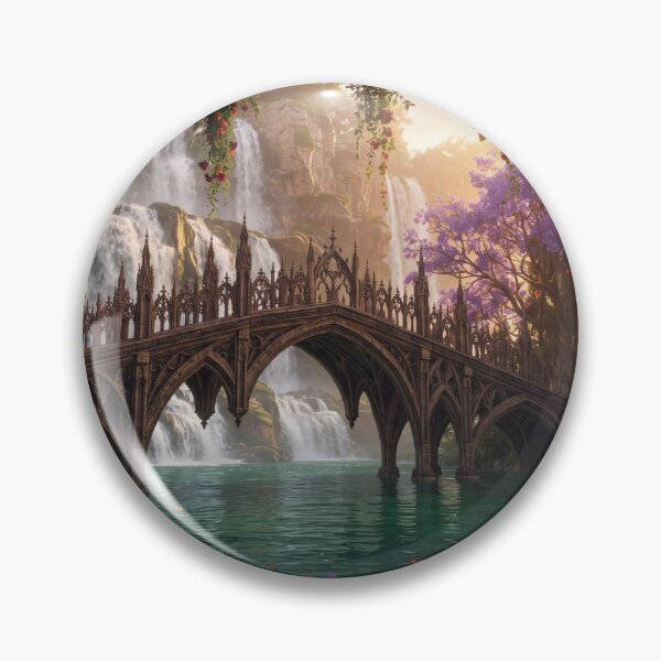 Item preview, Enchanted Elven Bridge at Sunset designed and sold by BlareBlare.