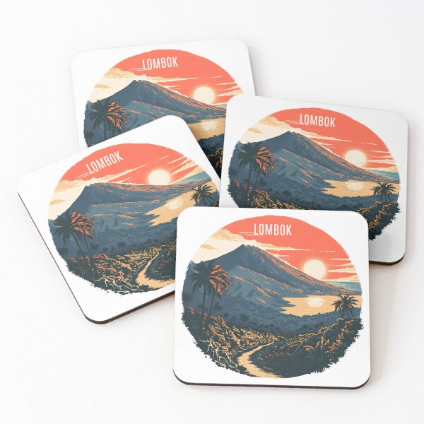 Item preview, Lombok volcanic landscape sunset designed and sold by filou designs.