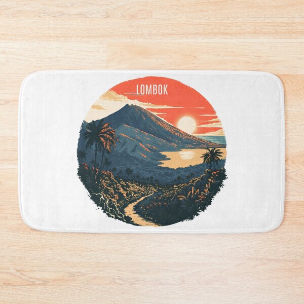Item preview, Lombok volcanic landscape sunset designed and sold by filou designs.