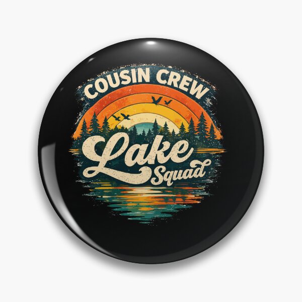 Item preview, Cousin Crew Lake Squad - Vintage Retro Sunset Lake Art designed and sold by BendyBeasts.