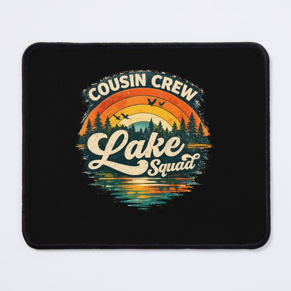 Item preview, Cousin Crew Lake Squad - Vintage Retro Sunset Lake Art designed and sold by BendyBeasts.