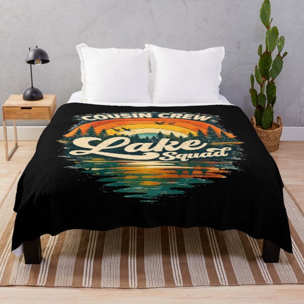 Item preview, Cousin Crew Lake Squad - Vintage Retro Sunset Lake Art designed and sold by BendyBeasts.