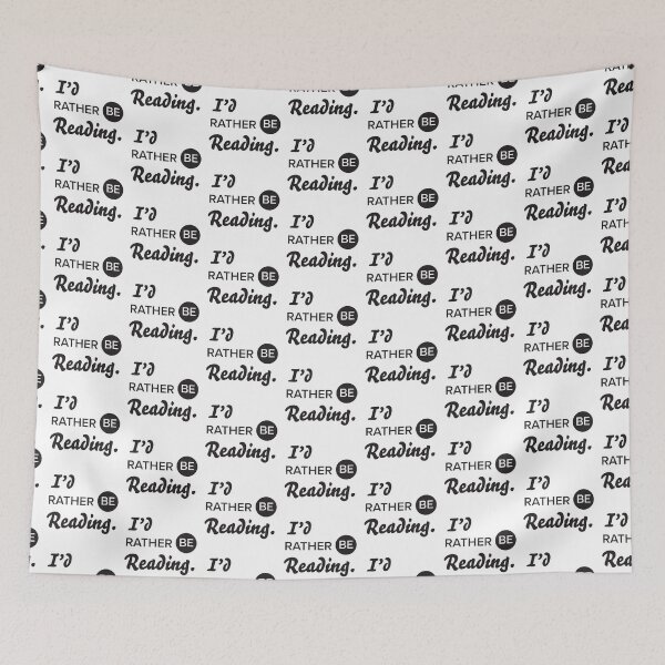 Item preview, 	I'd Rather Be Reading – Classic Black and White Book Lover Typography Gift designed and sold by Hello Hobbies.
