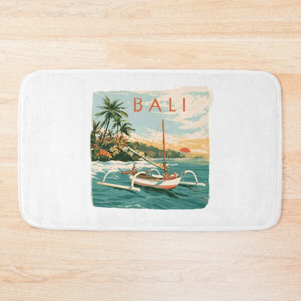 Item preview, Bali tropical boat at sunset designed and sold by filou designs.