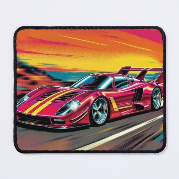 Item preview, Retro Sunset Supercar | Neon Racing Car Vector Artwork designed and sold by Nexus Space.