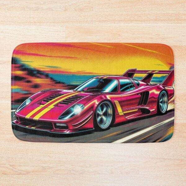 Item preview, Retro Sunset Supercar | Neon Racing Car Vector Artwork designed and sold by Nexus Space.