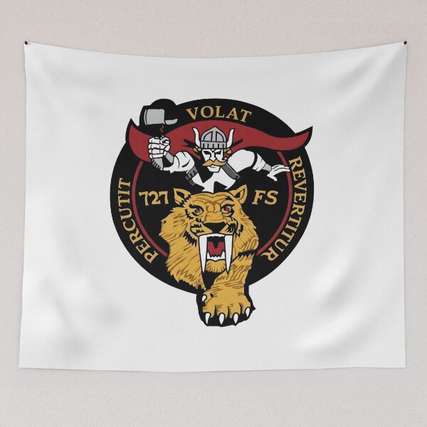 Item preview, USAF 727th Fighter Squadron "Percutit Volat Revertitur" Patch designed and sold by CharlieDesings.