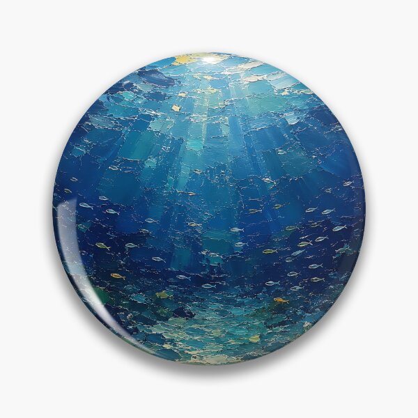 Item preview, Sunlit Underwater Ocean Depths Painting designed and sold by Rahma-yehia23.