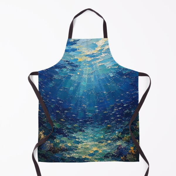 Item preview, Sunlit Underwater Ocean Depths Painting designed and sold by Rahma-yehia23.