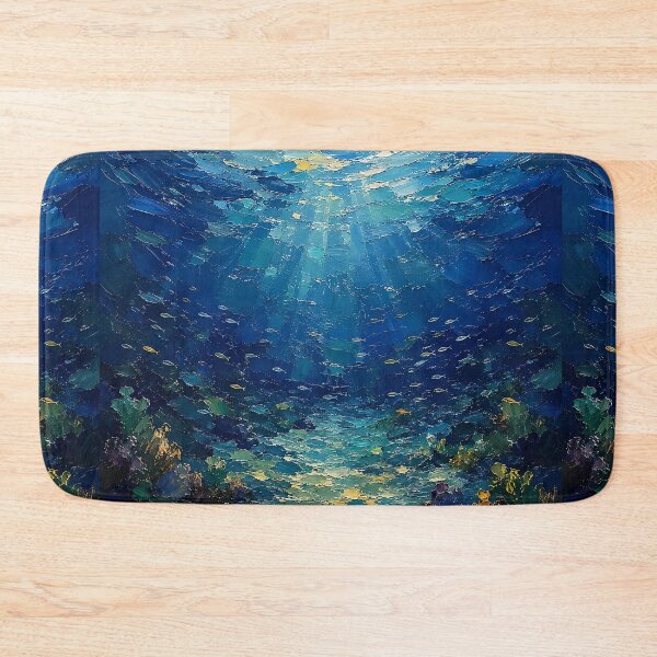 Item preview, Sunlit Underwater Ocean Depths Painting designed and sold by Rahma-yehia23.