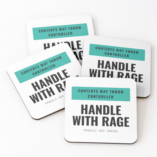 Item preview, Handle With Rage Gamer Controller Fragile Tee designed and sold by Studio Deadpan.
