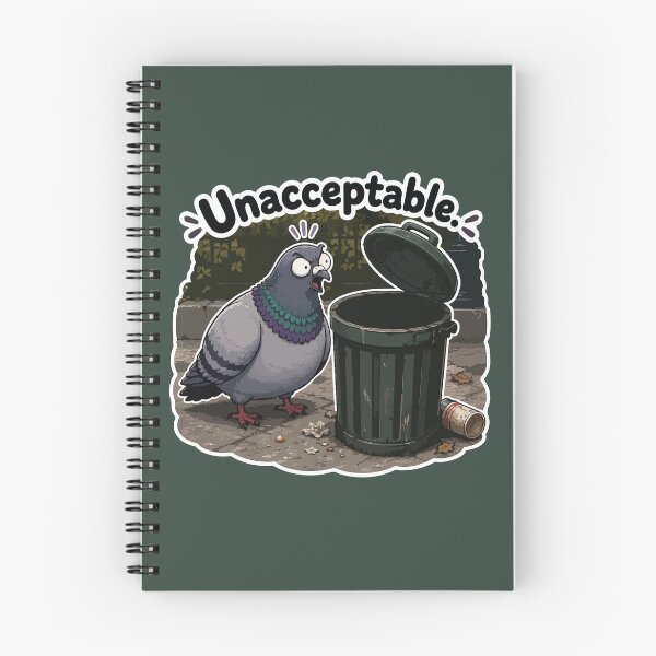 Item preview, Unacceptable Funny Pigeon Cartoon Sticker designed and sold by SimplePoDesign.