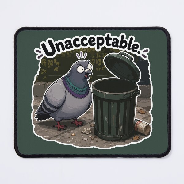 Item preview, Unacceptable Funny Pigeon Cartoon Sticker designed and sold by SimplePoDesign.