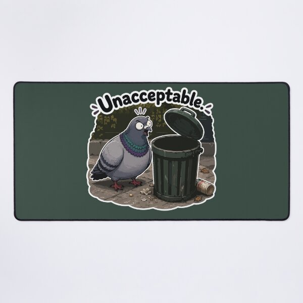 Item preview, Unacceptable Funny Pigeon Cartoon Sticker designed and sold by SimplePoDesign.