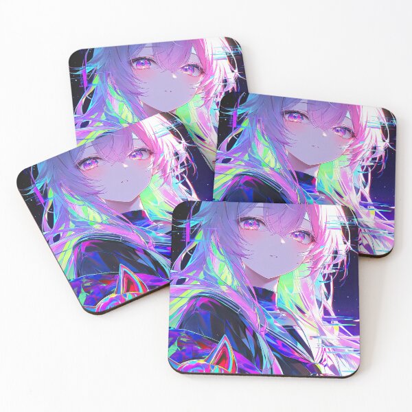 Item preview, Cyberpunk Anime Girl with Psychedelic Mask and Glitch Effects designed and sold by Sergii Davydenko.