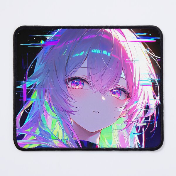 Item preview, Cyberpunk Anime Girl with Psychedelic Mask and Glitch Effects designed and sold by Sergii Davydenko.